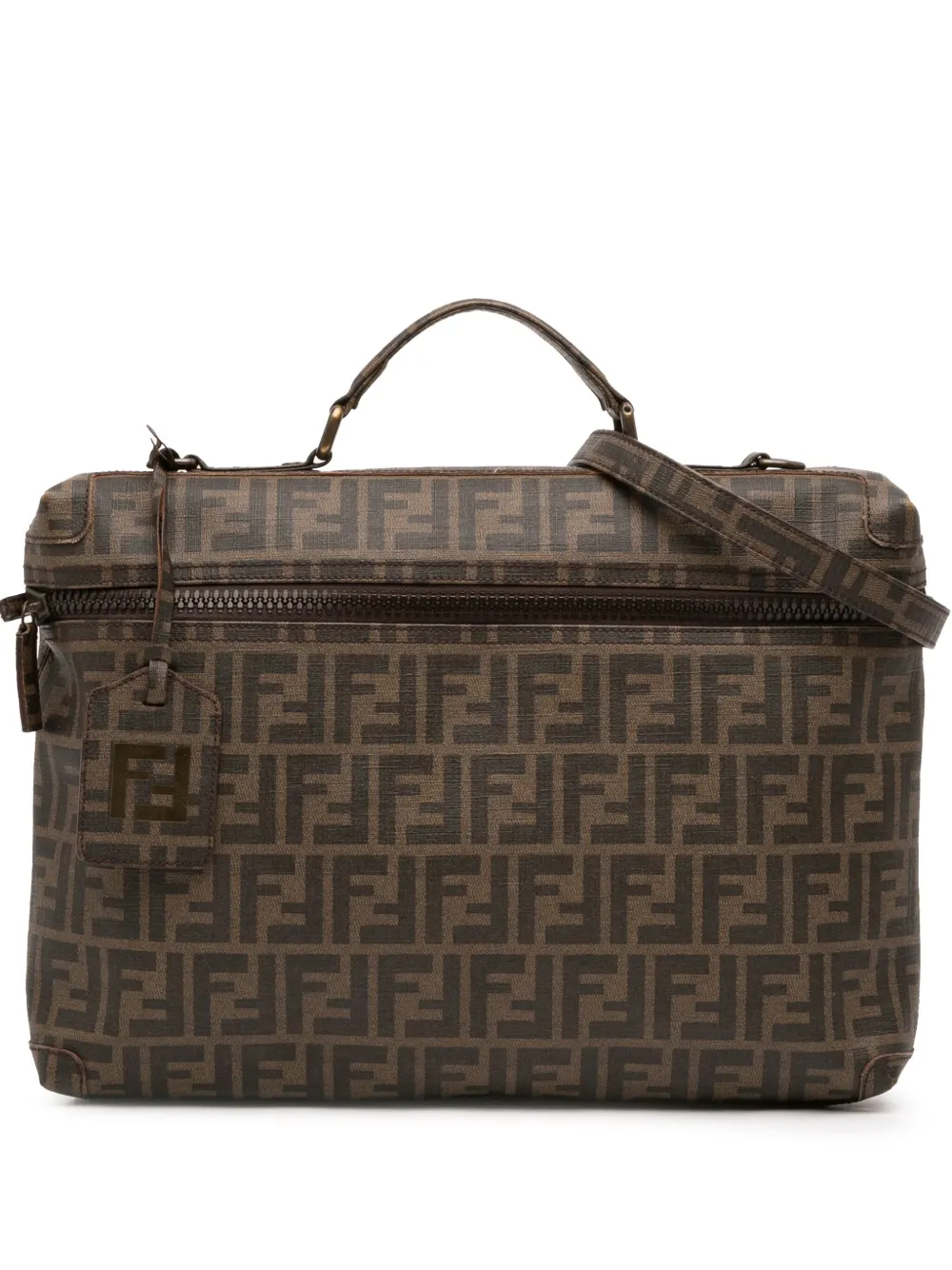 Fendi Pre-Owned 2000-2010 Zucca Coated Canvas Briefcase business bag | Brown | Image 1