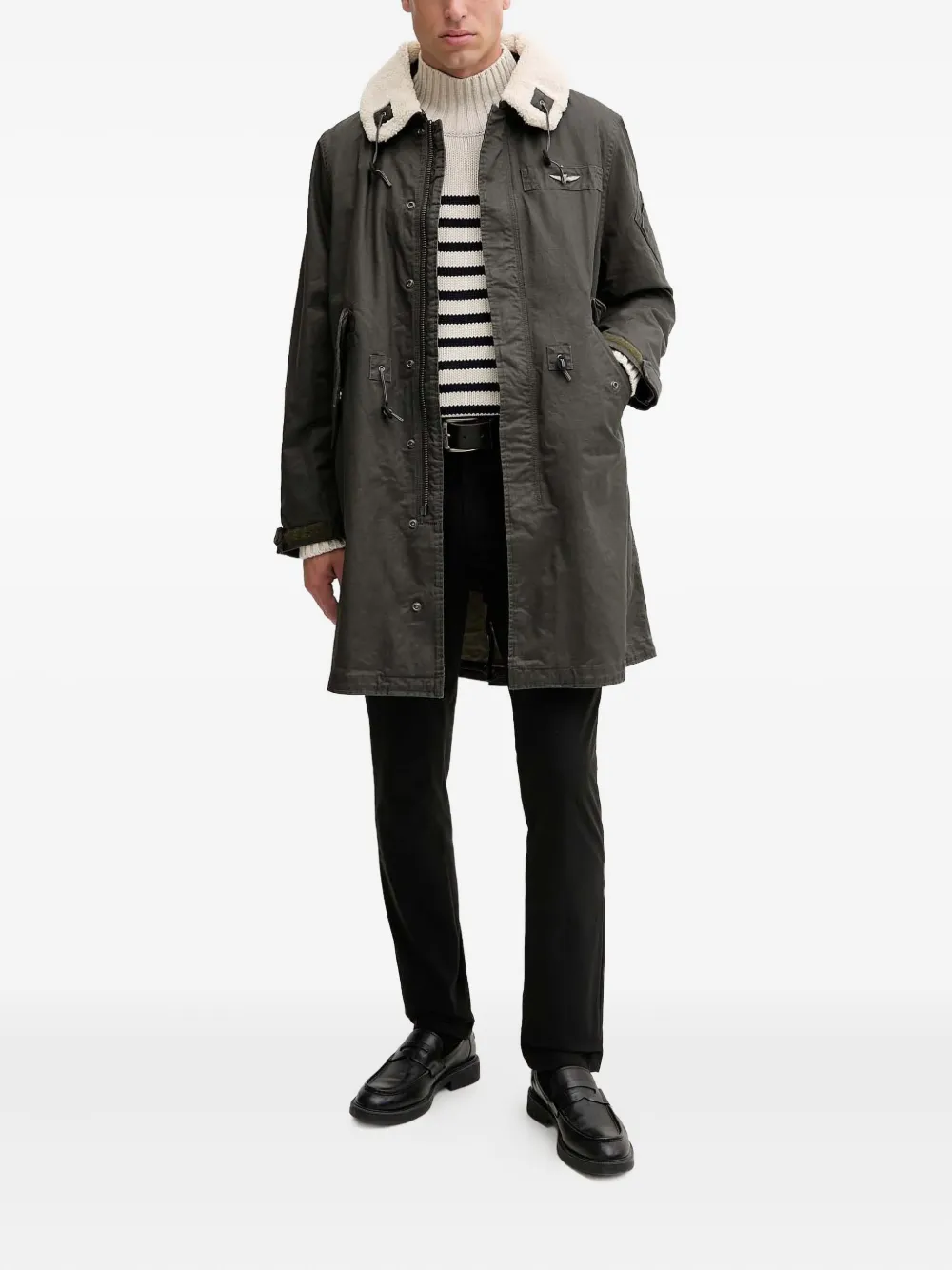 Aeronautica Militare shearling-collar drawstring parka | Parkas | Image 2