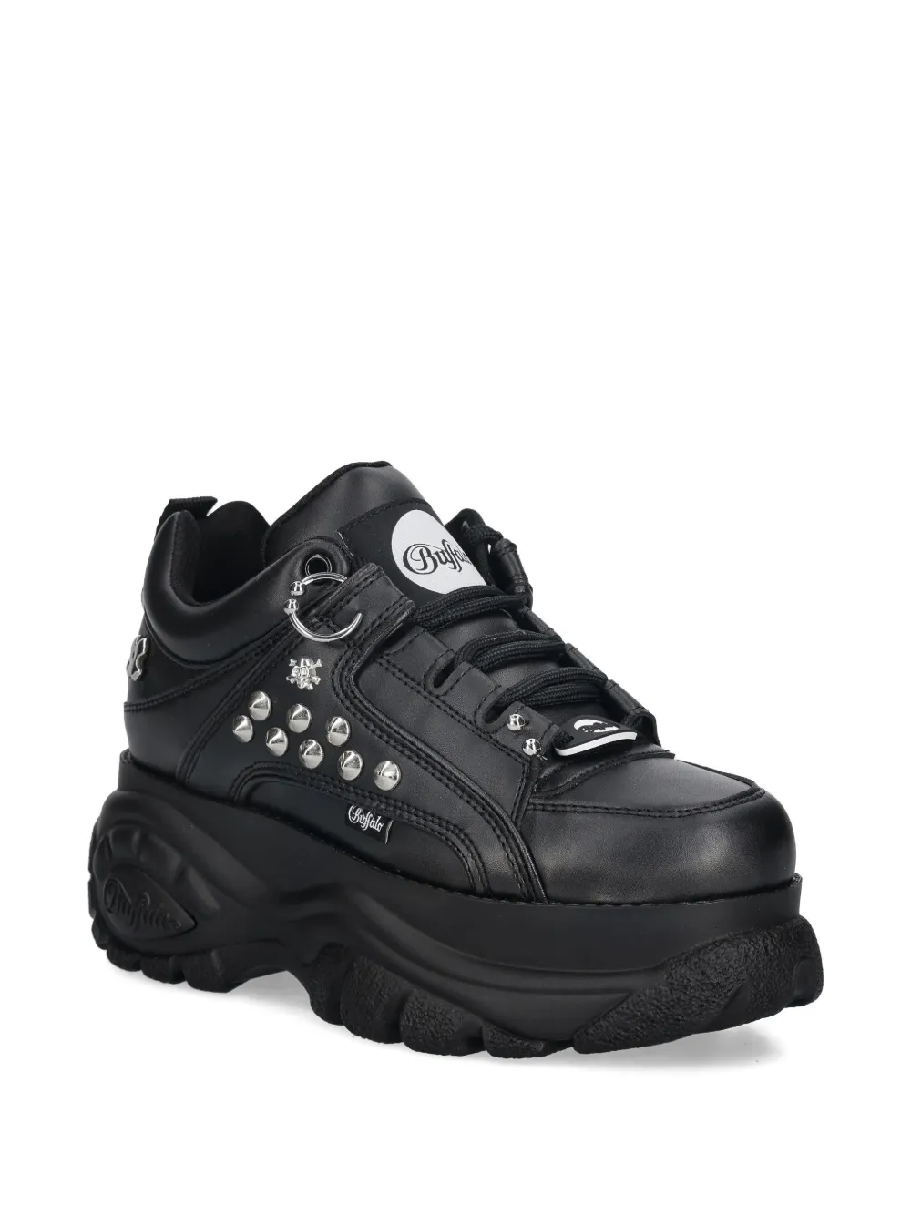 Buffalo studded platform sneakers Zwart