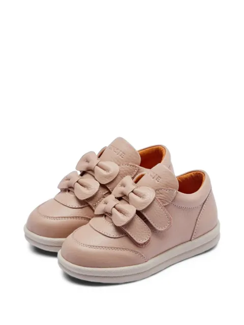 Donsje Loena bow-embellished leather sneakers
