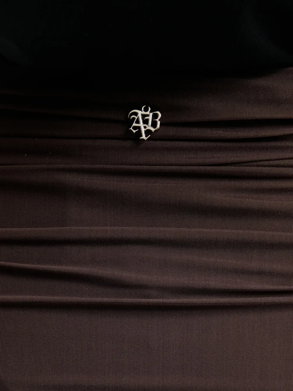 Aniye By Scandal semi-doorzichtige midi-rok met ruches Bruin