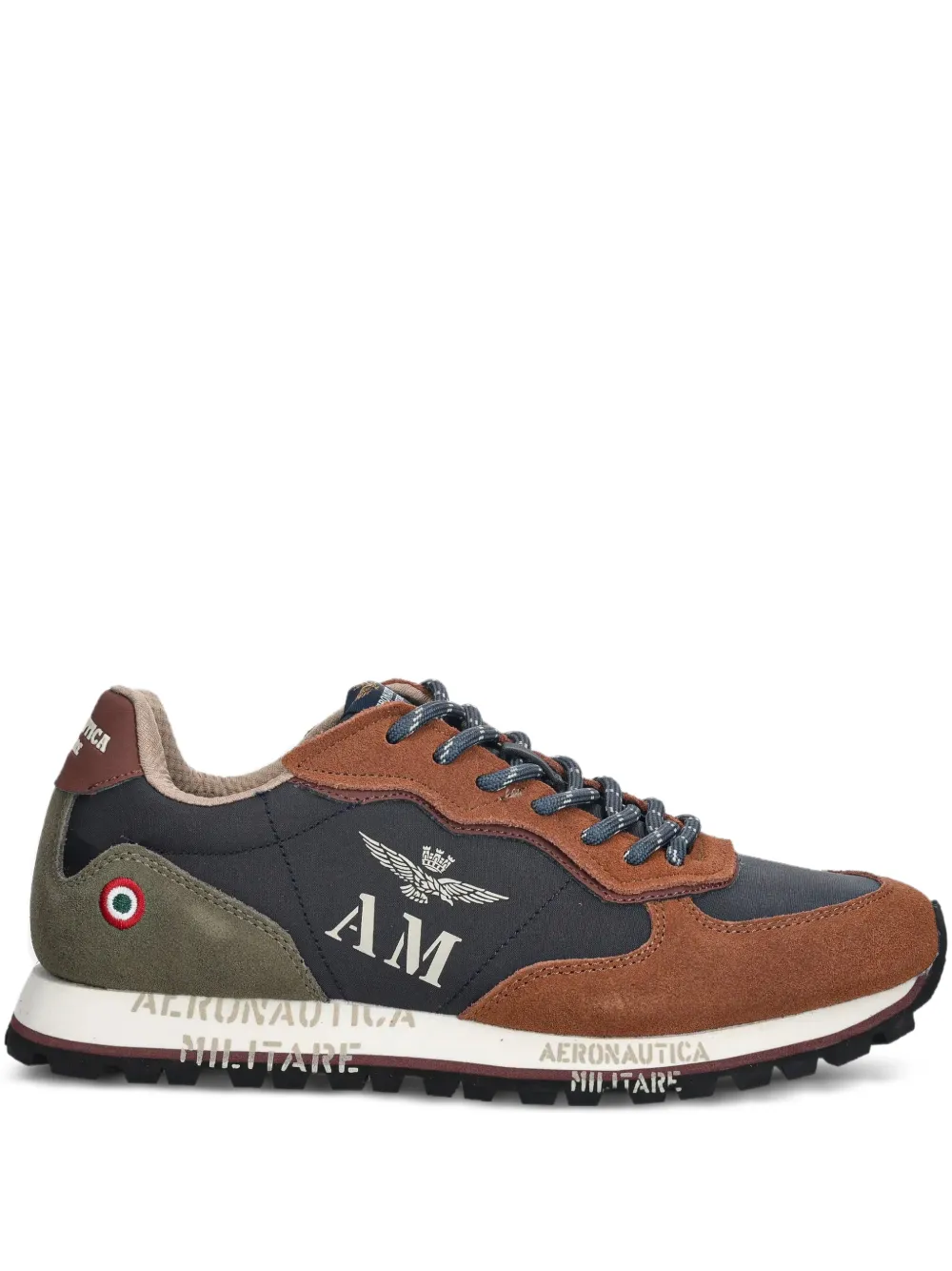 Aeronautica Militare logo-print lace-up sneakers - Blu