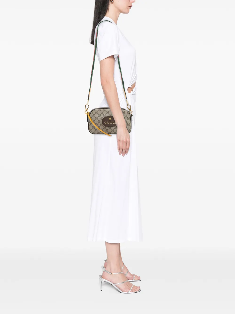 Pre-owned Gucci 2016-2025 Gg Supreme Web Neo Vintage Crossbody Bag