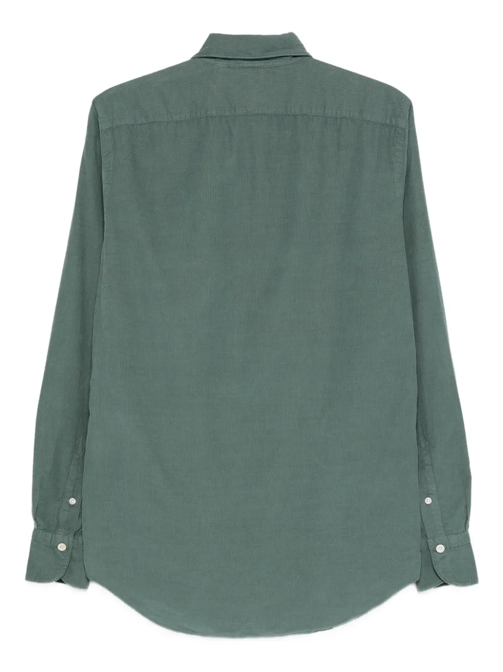 Finamore 1925 Napoli Ribfluwelen overhemd - Groen