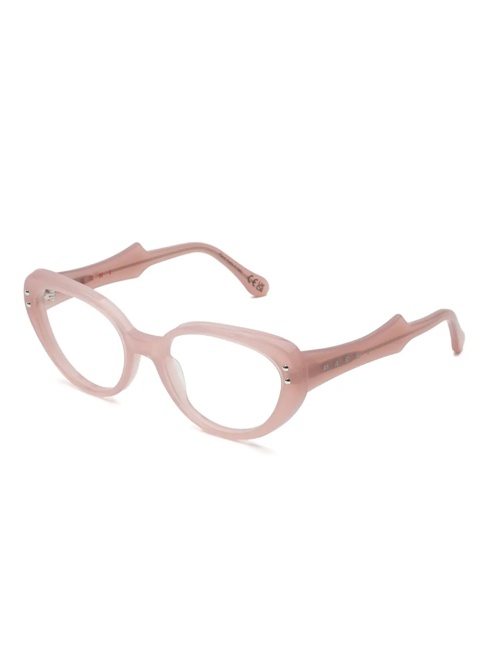 Marni Eyewear Phazar Embellished Glasses In Pink