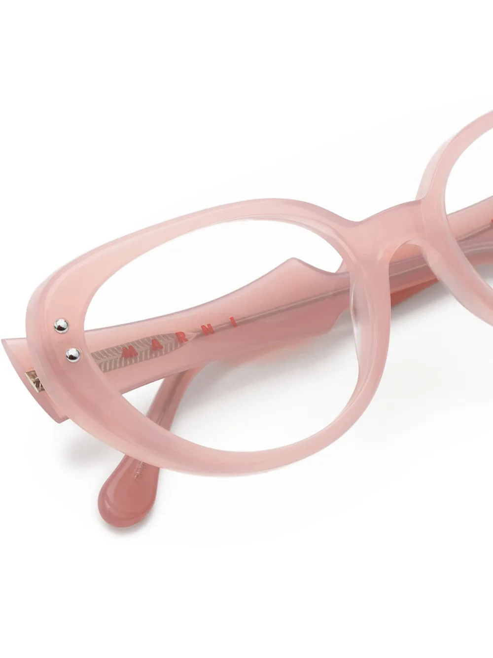 Marni Eyewear Phazar Embellished Glasses In Pink