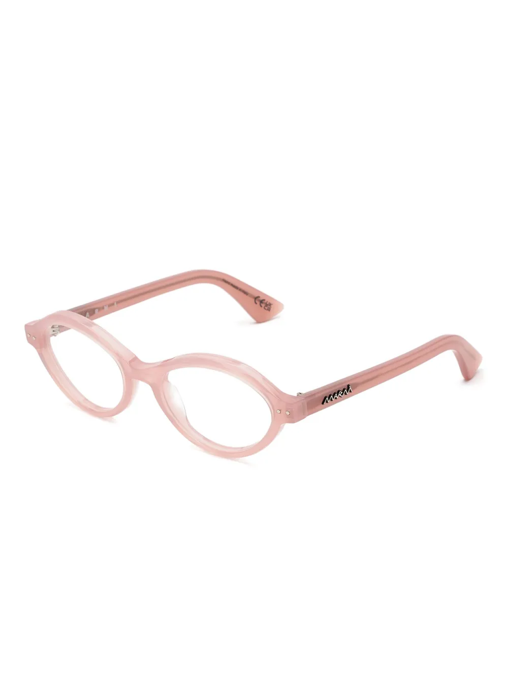 Marni Eyewear Oval-frame Glasses In Pink