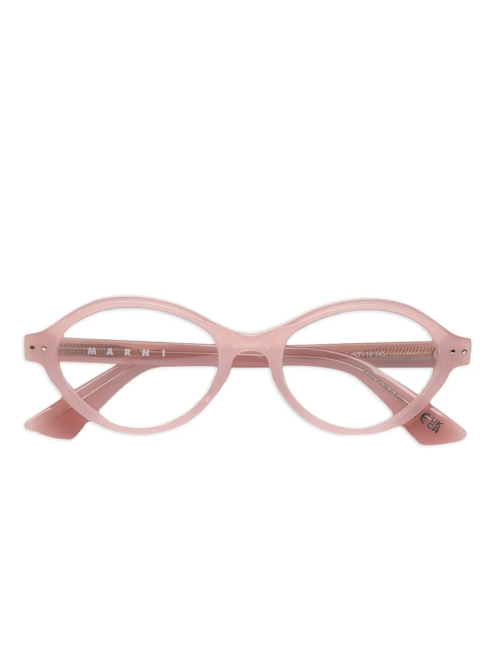 Marni Eyewear oval-frame glasses | Pink | Image 1