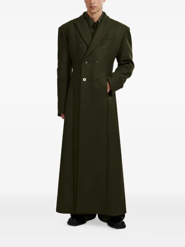 LGN LOUIS GABRIEL NOUCHI double-breasted Manteau Coat | Green