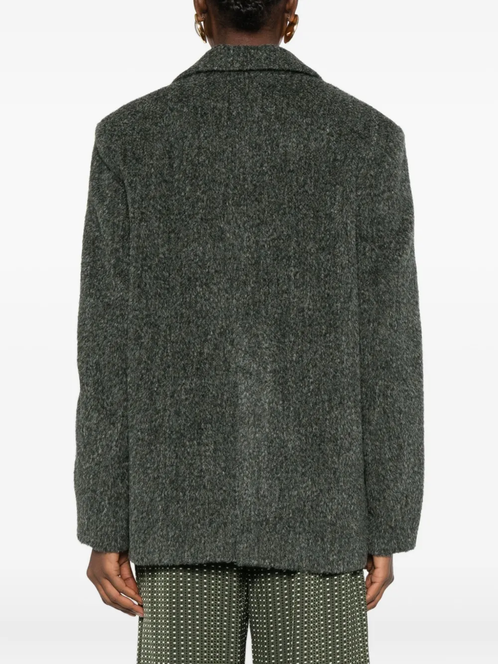 Séfr Corinne Button-up Blazer In Gray