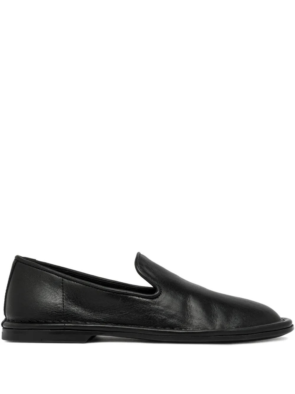Buttero Leather Loafers In Black