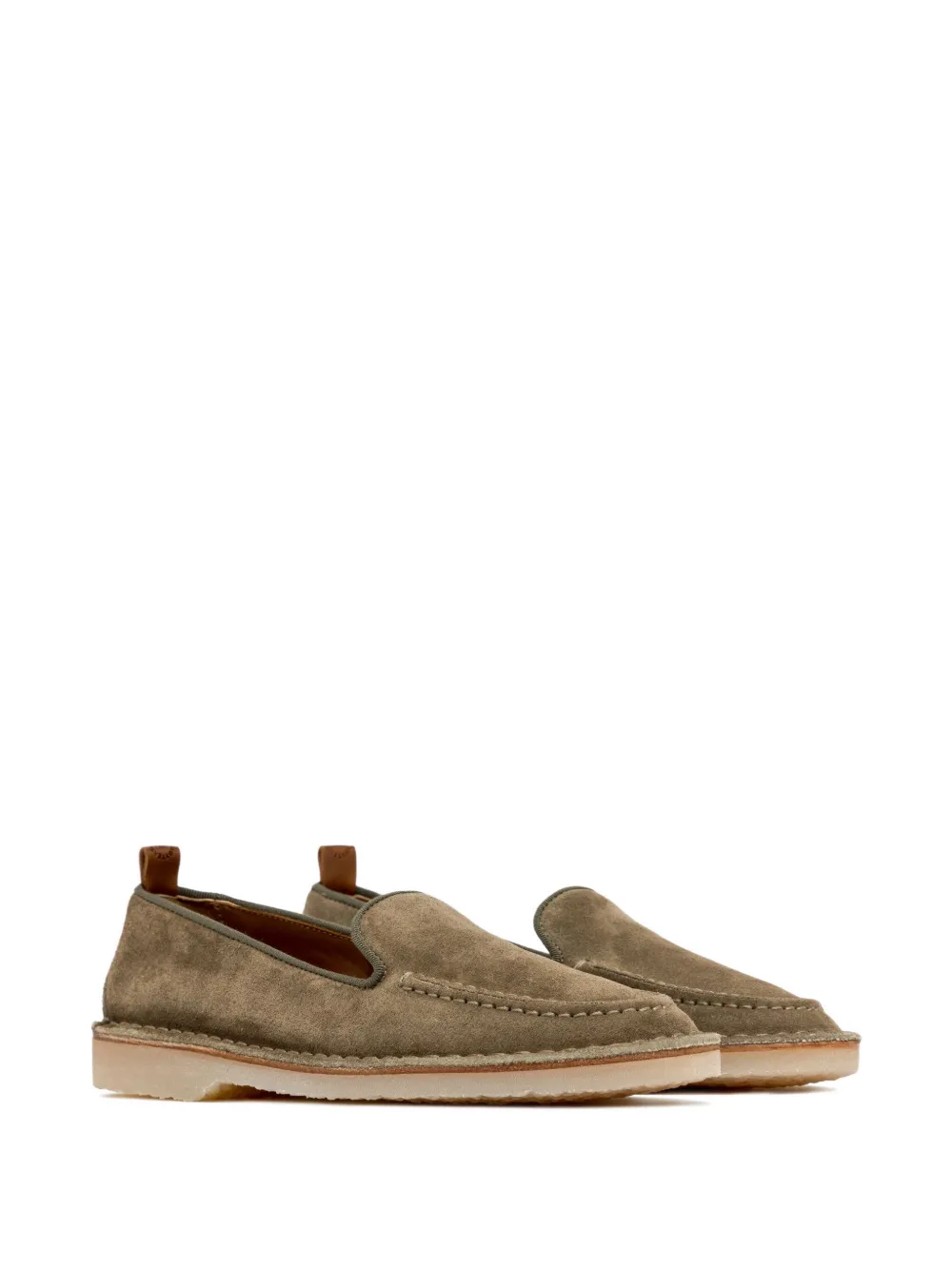 Buttero Suede Loafers In Green