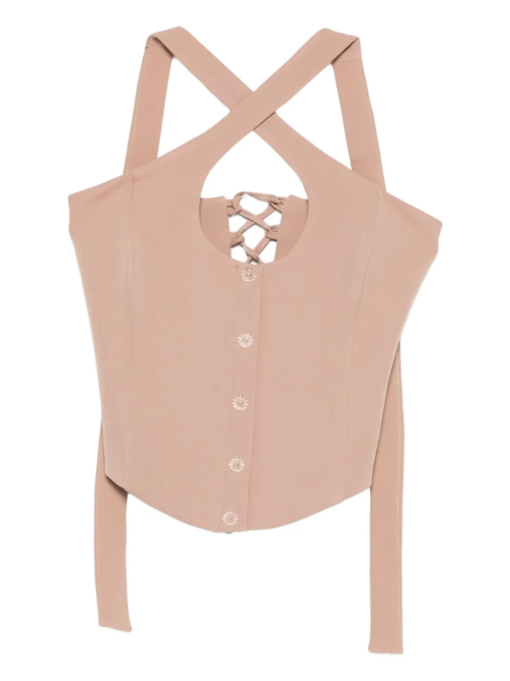 RHIZOME Rosemary corset top - Toni neutri