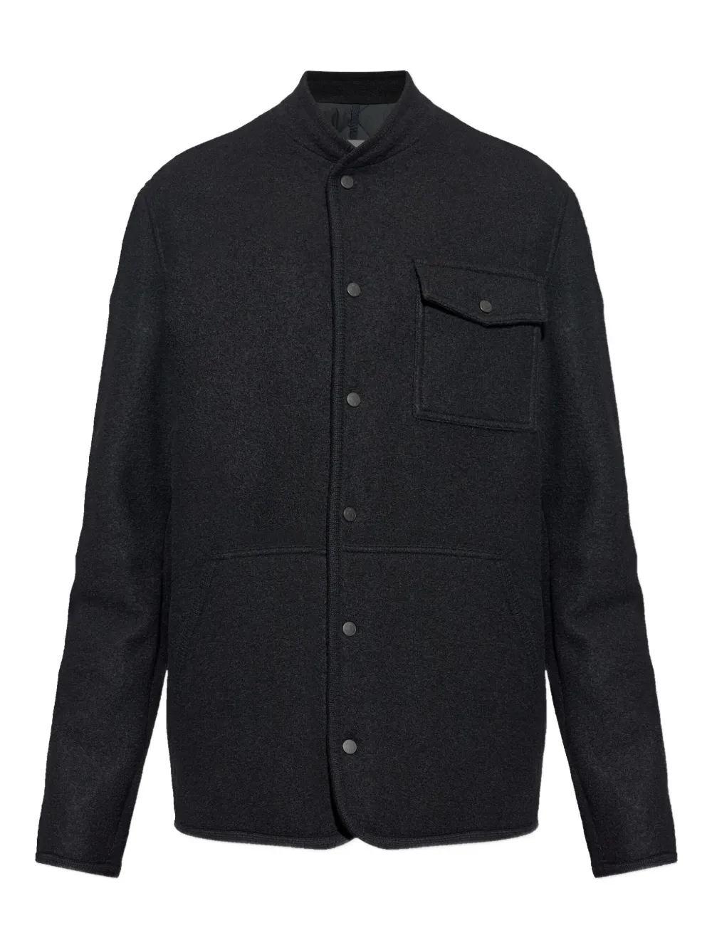 Moncler Buttoned Pocket Shirt Jacket In Black