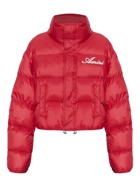 AMIRI bones-print cropped down jacket