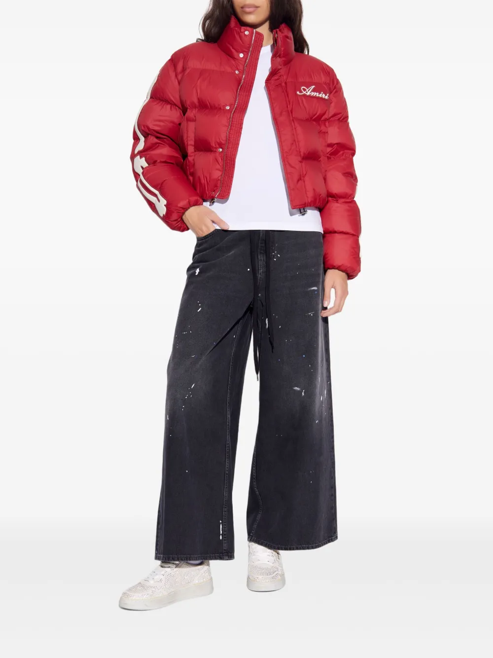 AMIRI bones-print cropped down jacket | Down Jackets | Image 2