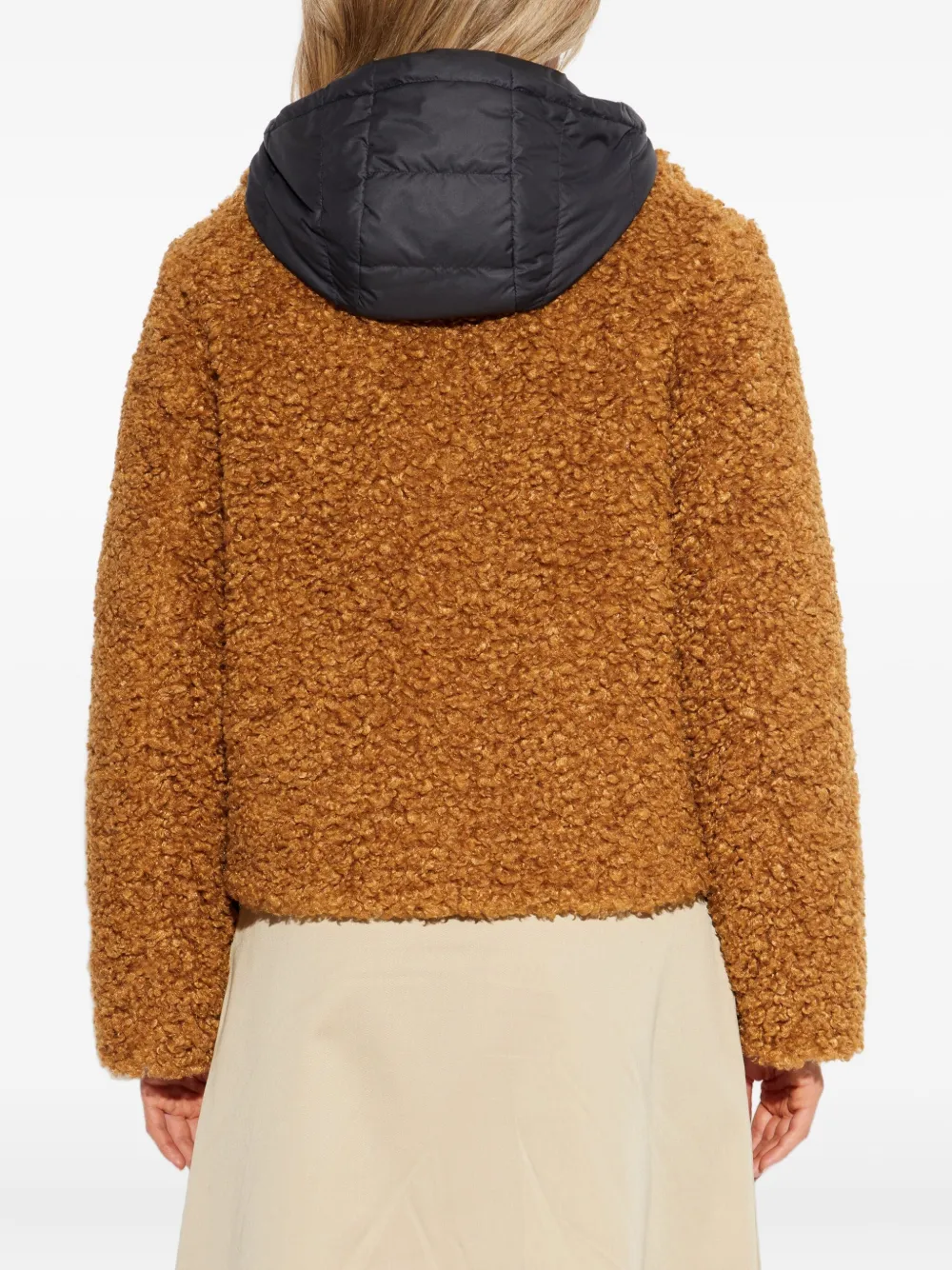 Moncler Barbot Hooded-neck Jacket In Brown