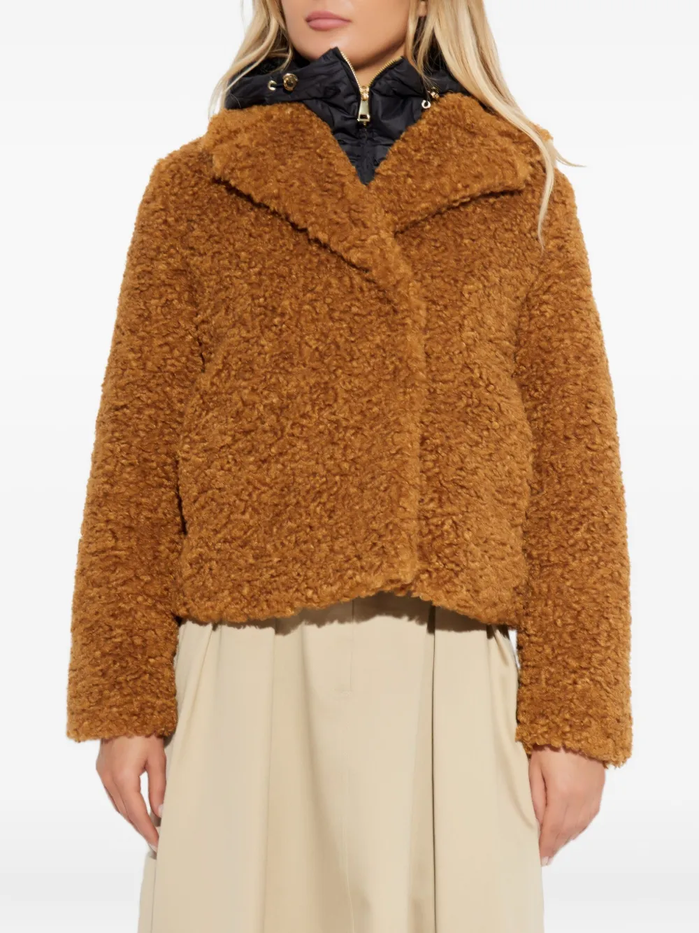 Moncler Barbot Hooded-neck Jacket In Brown