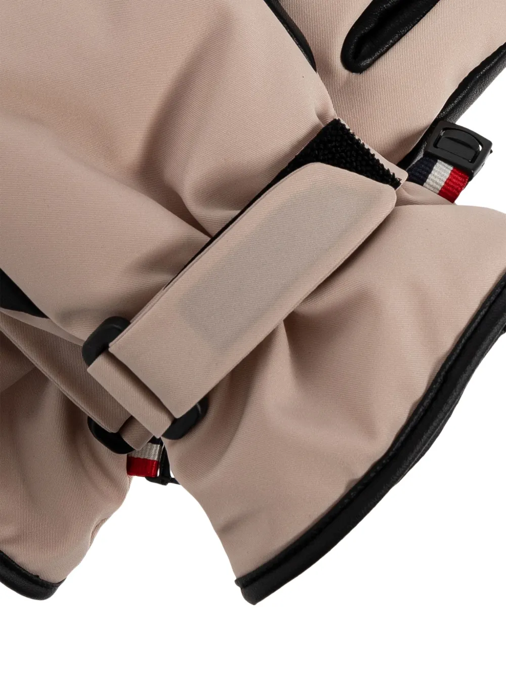 Moncler Logo-detail Padded Gloves In Brown