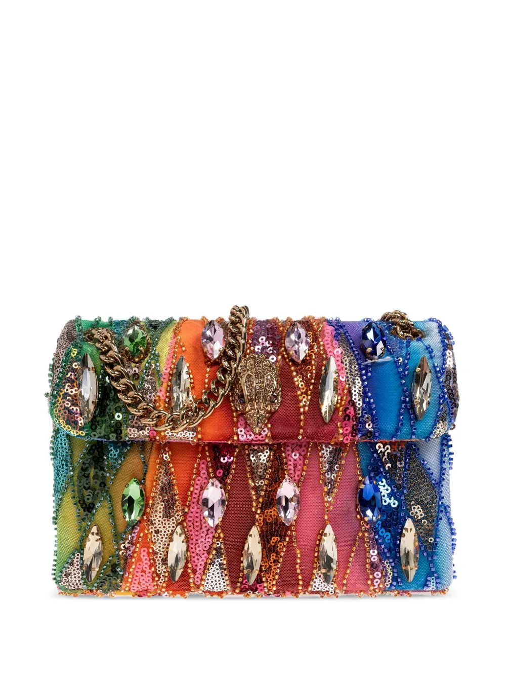 Kurt Geiger London medium sequin-embellished shoulder bag | Blue | Image 1