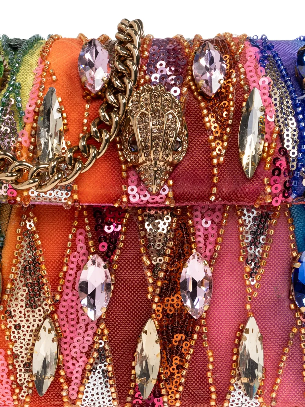 Kurt Geiger London Medium schoudertas verfraaid met pailletten Blauw