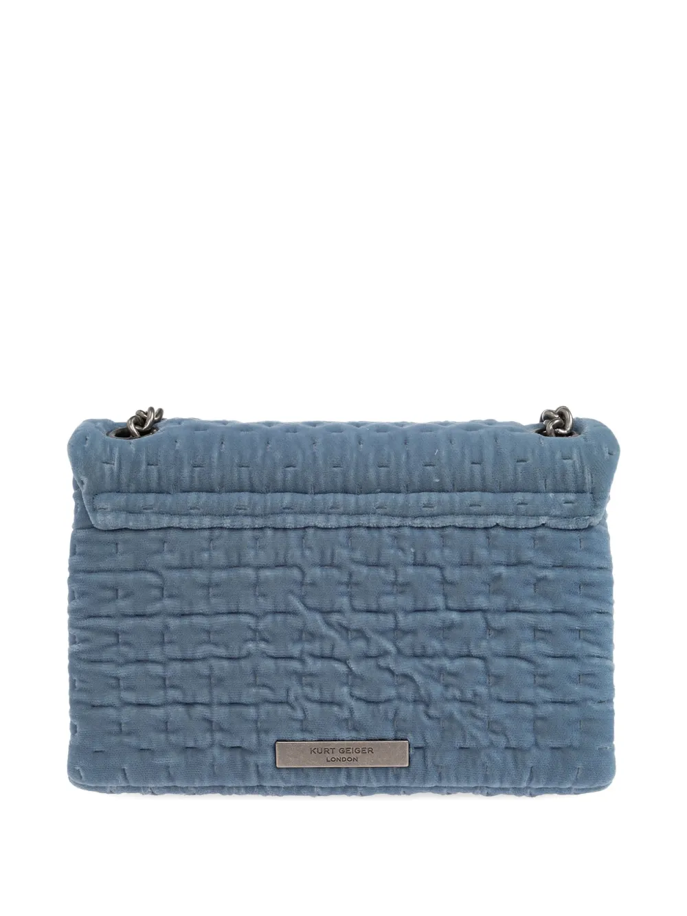 Kurt Geiger London Kensington verfraaide fluwelen mini-schoudertas Blauw