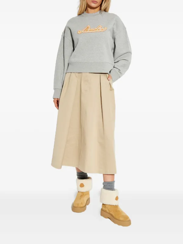 Moncler エンブロイダリー セーター | グレー | FARFETCH JP