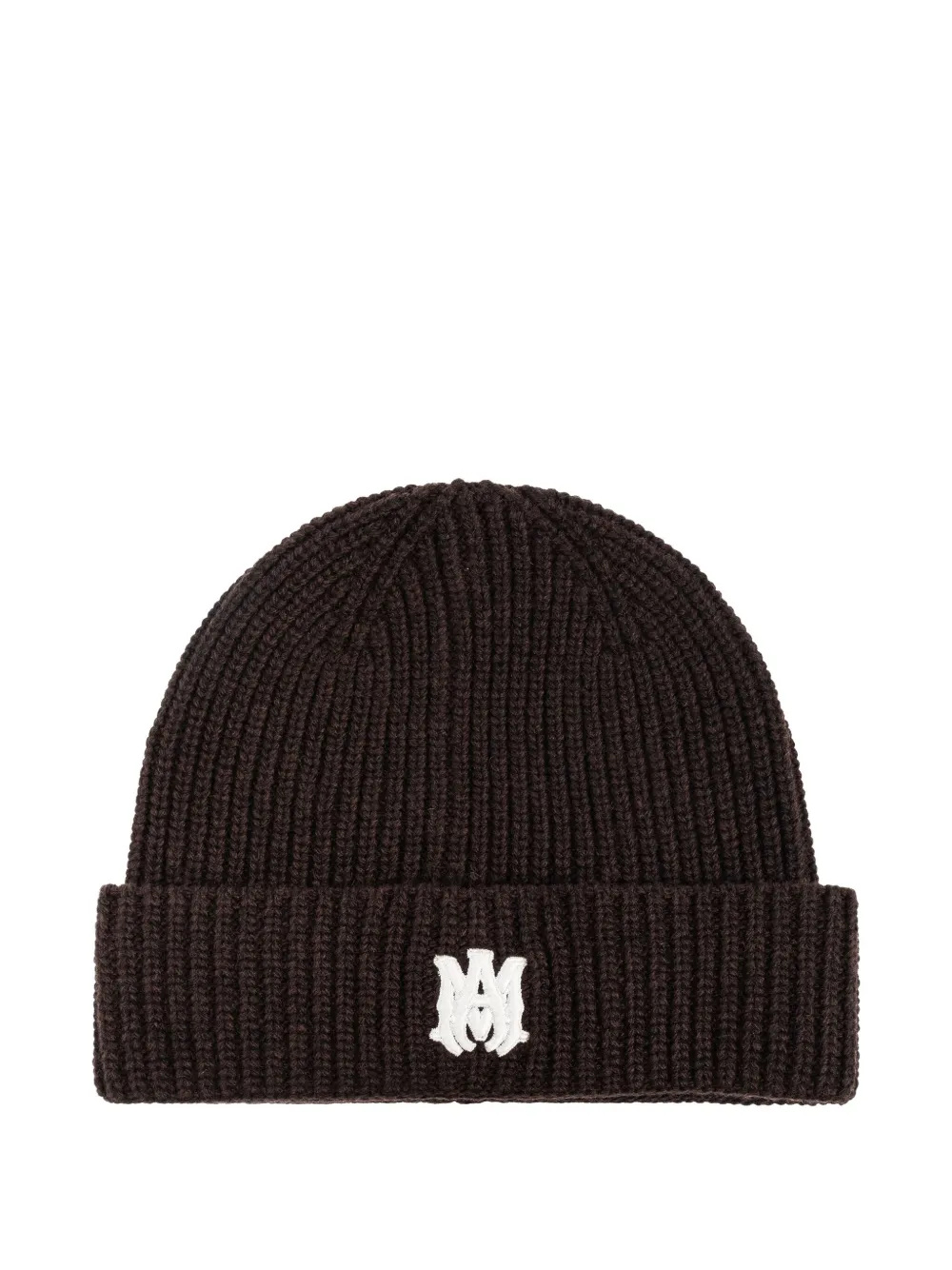 AMIRI Ma ribbed beanie hat | Brown | Image 1