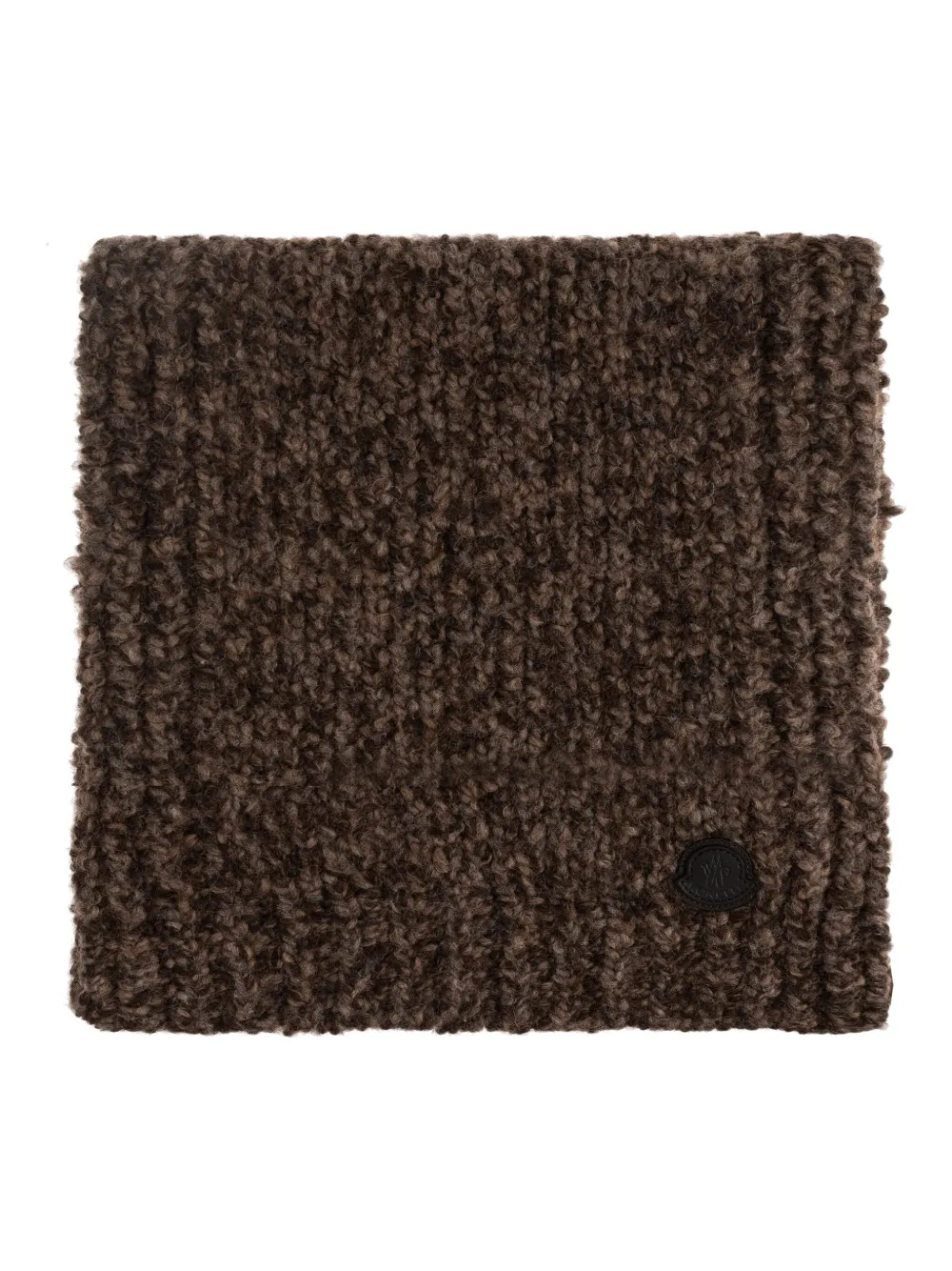 Moncler Logo-patch Scarf In Brown