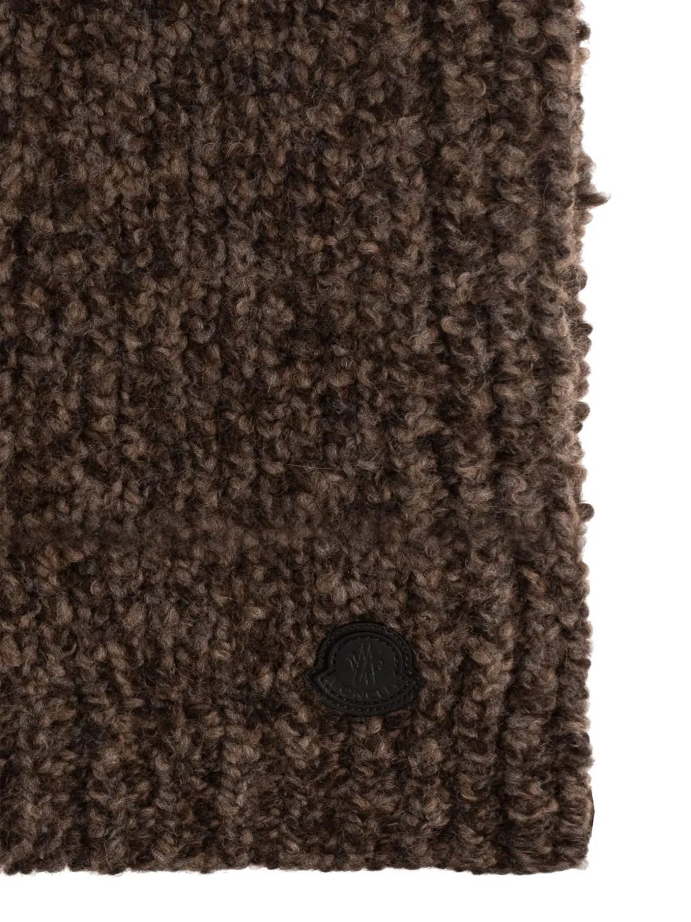 Moncler Logo-patch Scarf In Brown