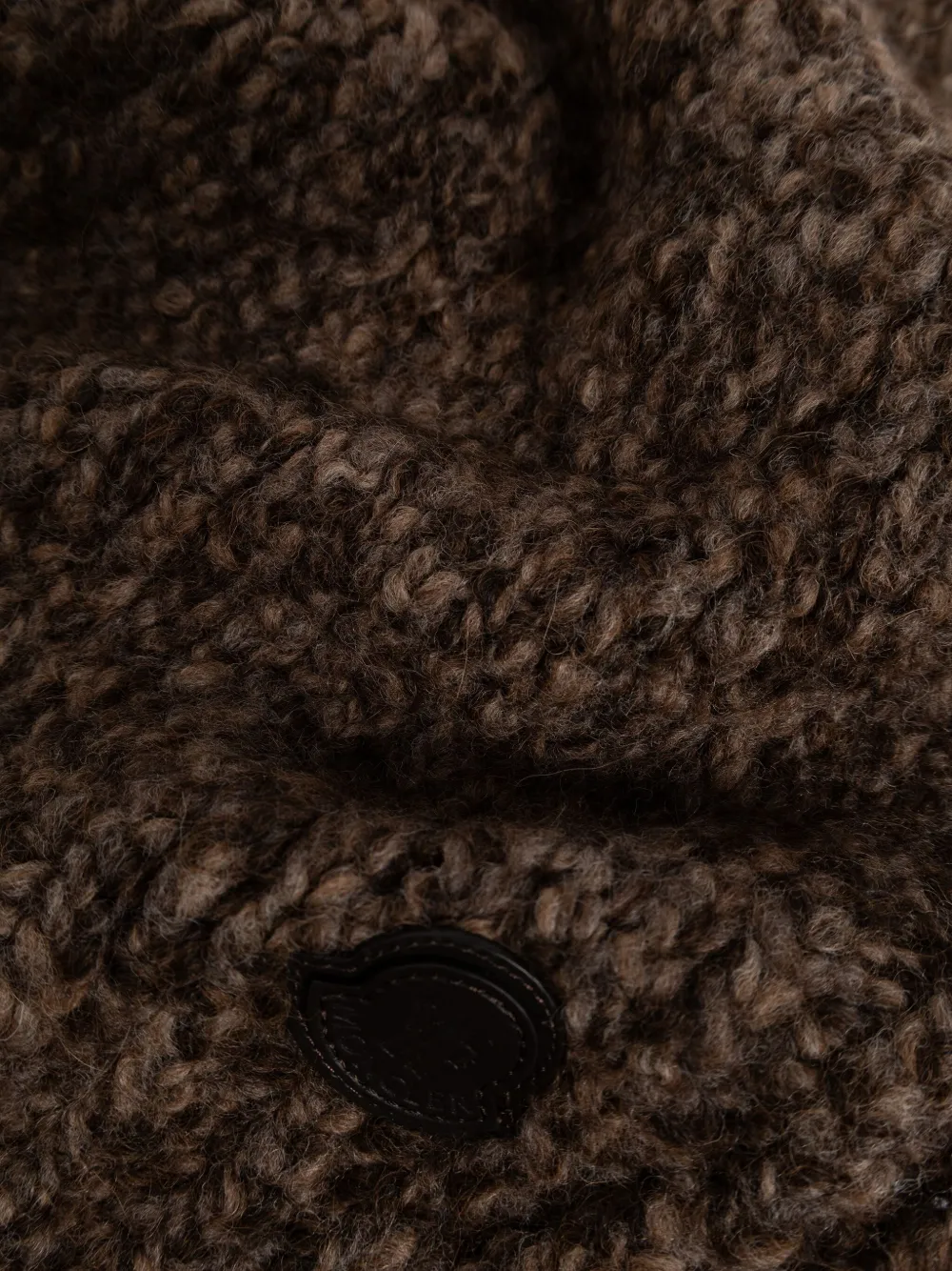 Moncler Logo-patch Scarf In Brown