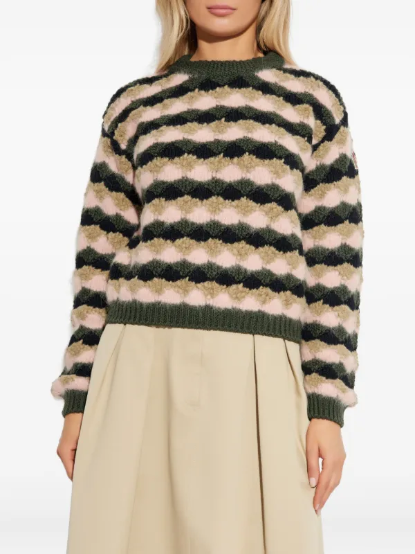 MONCLER ストライプ ニットセーター Moncler Grenoble ストライプ セーター | ピンク | FARFETCH JP