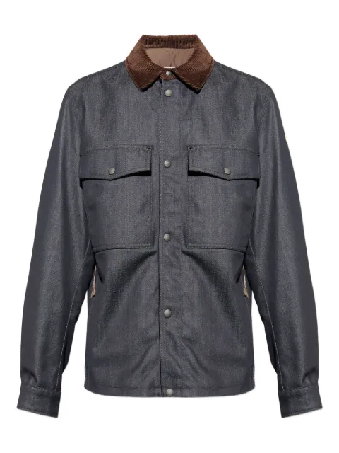 Moncler patch-pockets corduroy-collar jacket shirt