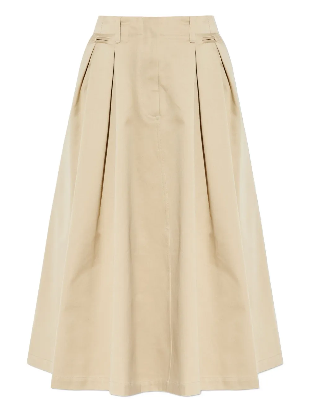 Moncler Pleated Midi A-line Skirt In Multi