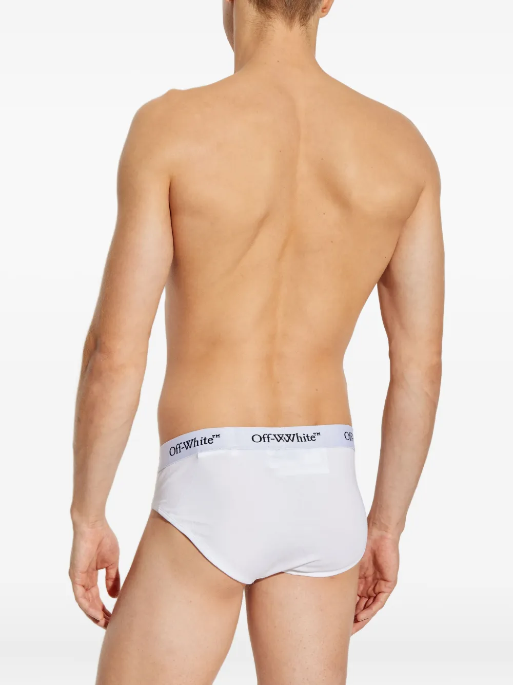 Off-White Twee boxershorts met logoband Wit