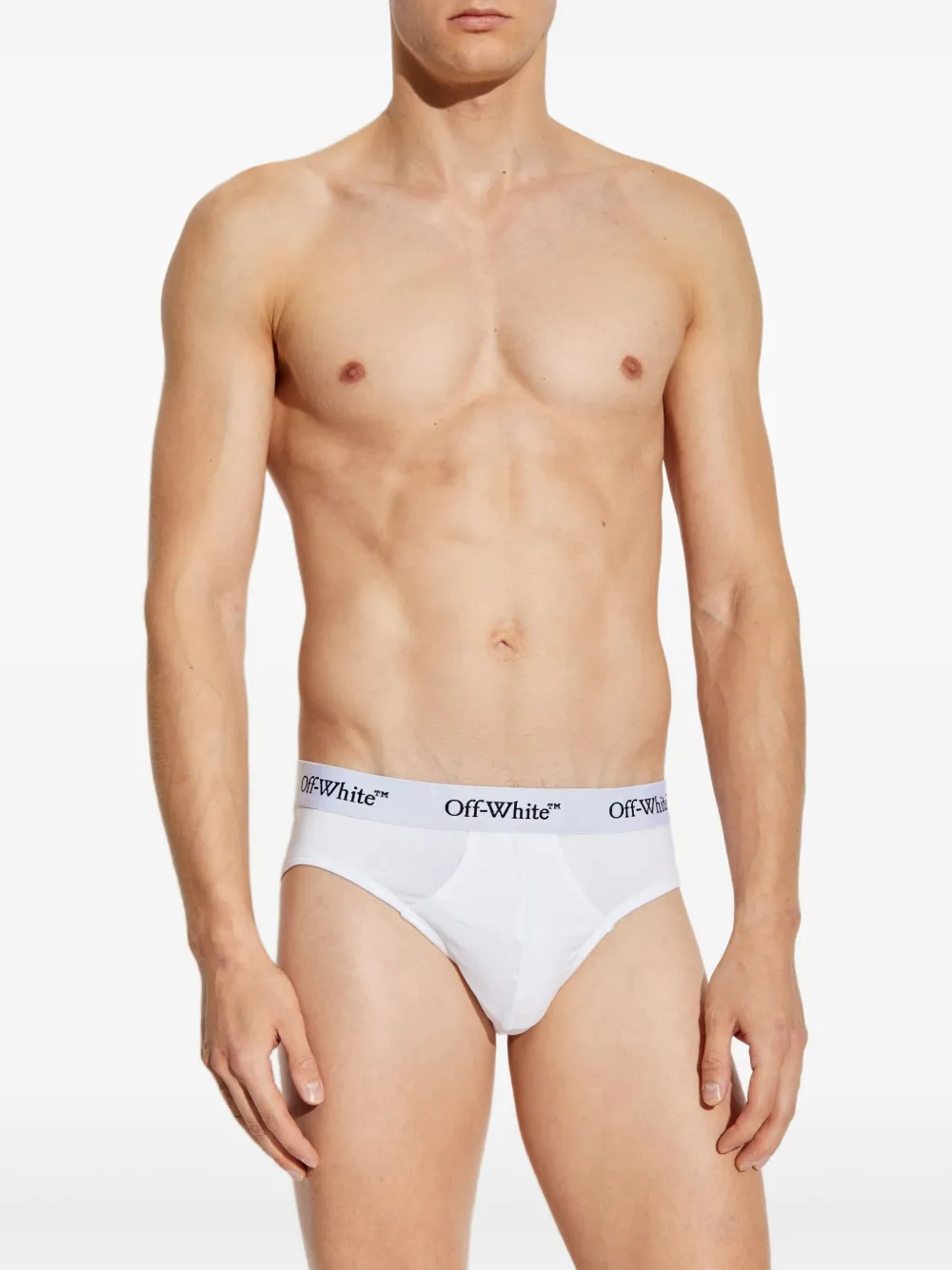 Off-White Twee boxershorts met logoband Wit