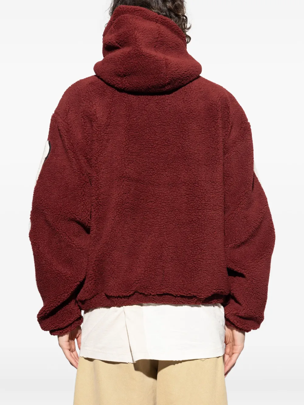 Amiri Bone-detail Zip-up Hoodie In Red