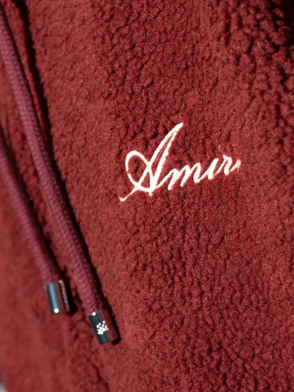 Amiri Bone-detail Zip-up Hoodie In Red