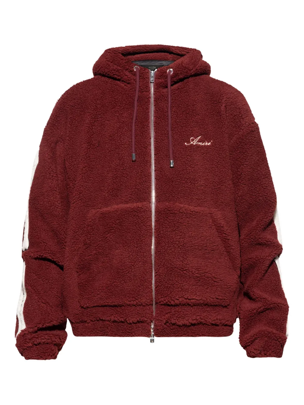Amiri Bone-detail Zip-up Hoodie In Red