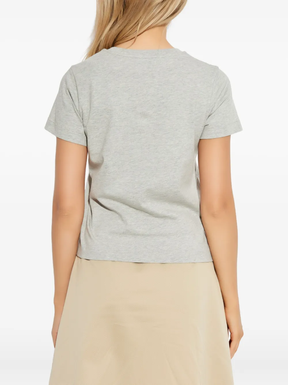 Moncler T-shirt met logodetail Grijs