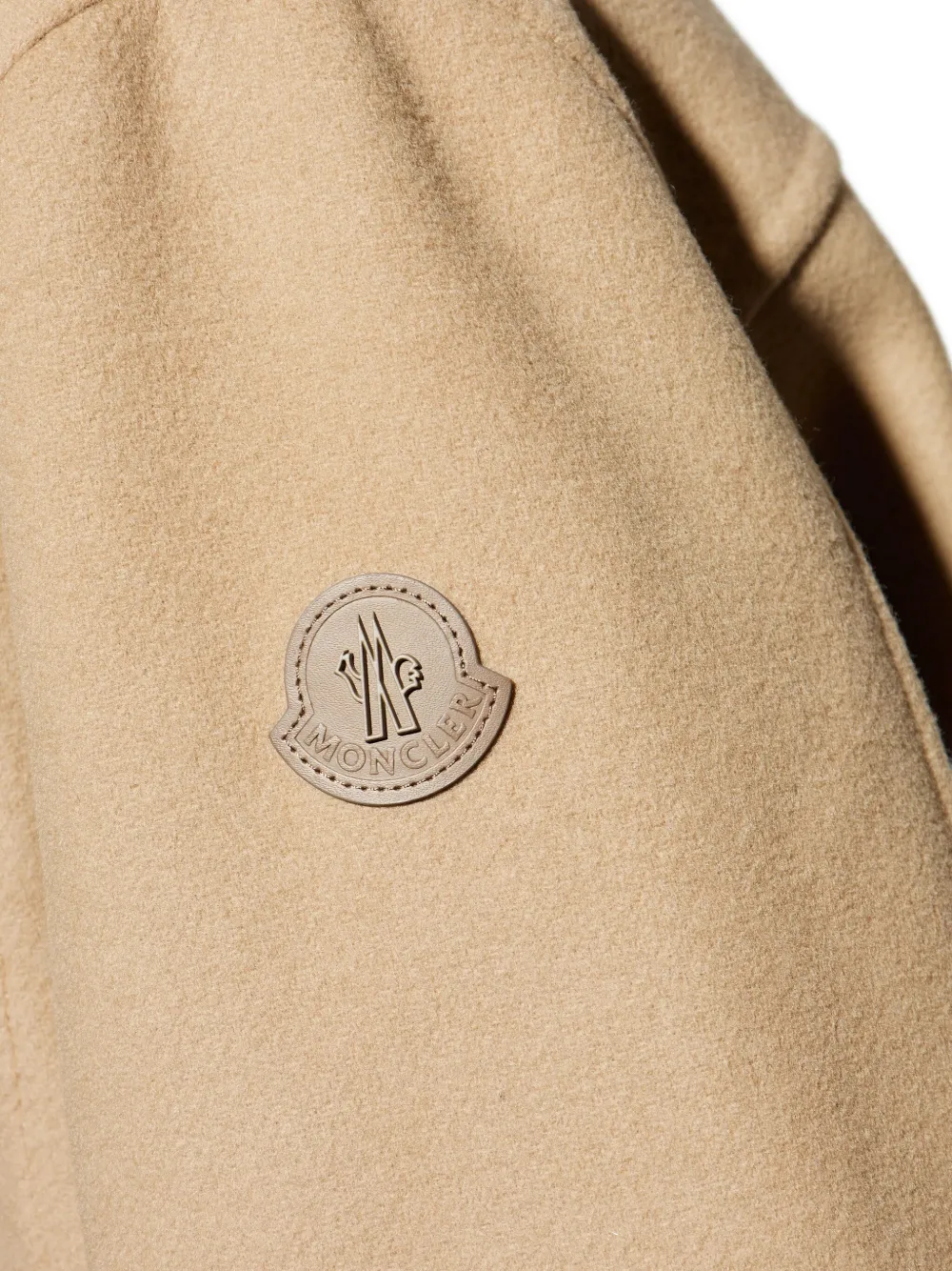 Moncler Tagnit shirtjack met leren patch Beige