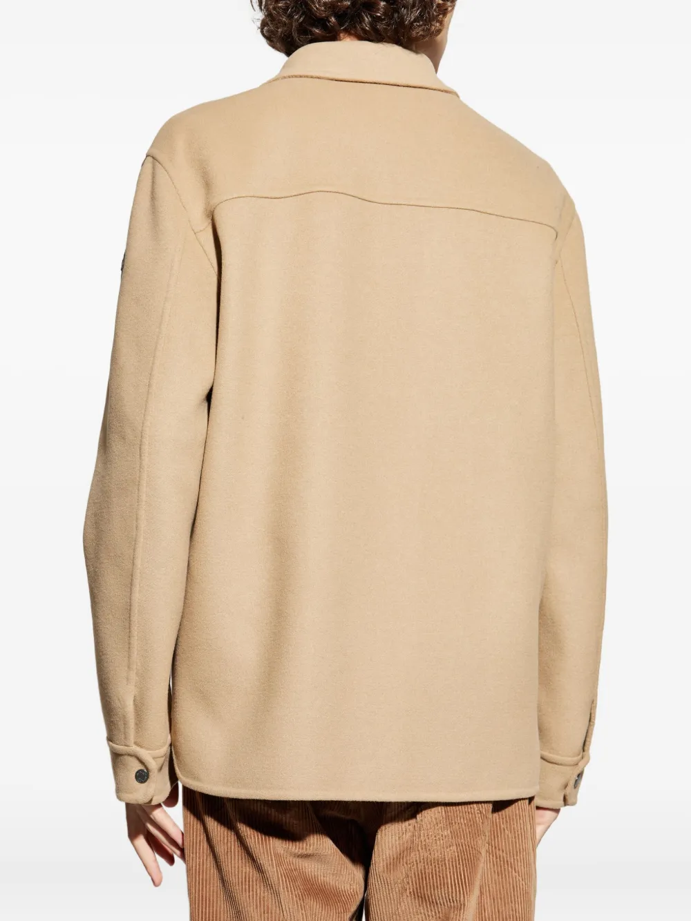 Moncler Tagnit shirtjack met leren patch Beige
