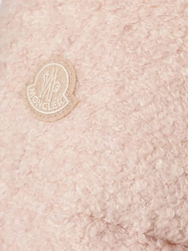 Moncler Virieu ブークレ パデッドジャケット | ピンク | FARFETCH JP