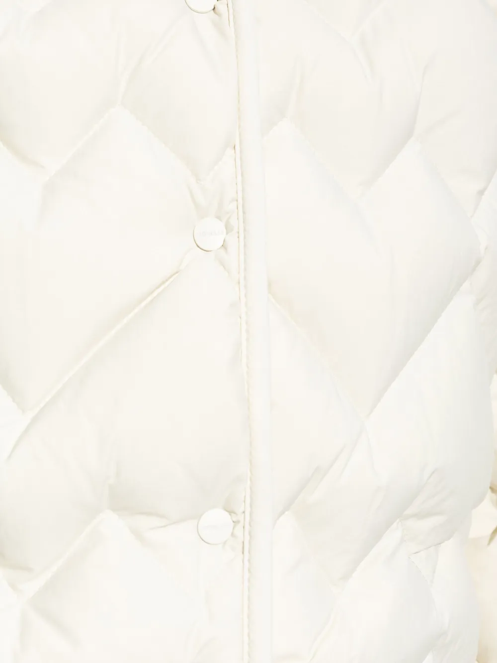 Moncler Senevee Heart-quilted Short Down Jacket In White