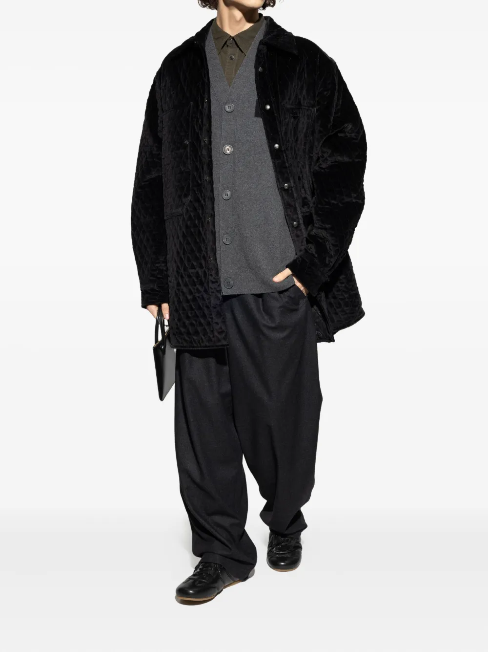 Vivienne Westwood キルティング ベルベットジャケット | ブラック