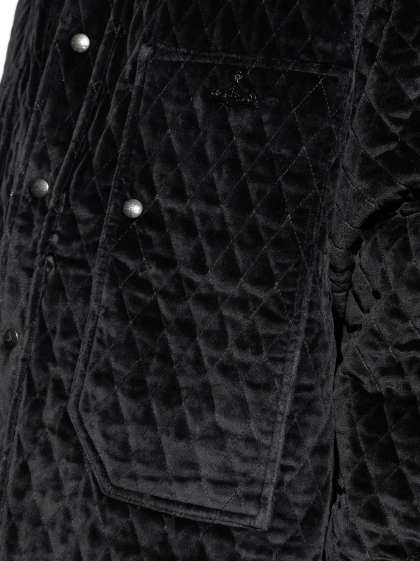 Vivienne Westwood キルティング ベルベットジャケット | ブラック