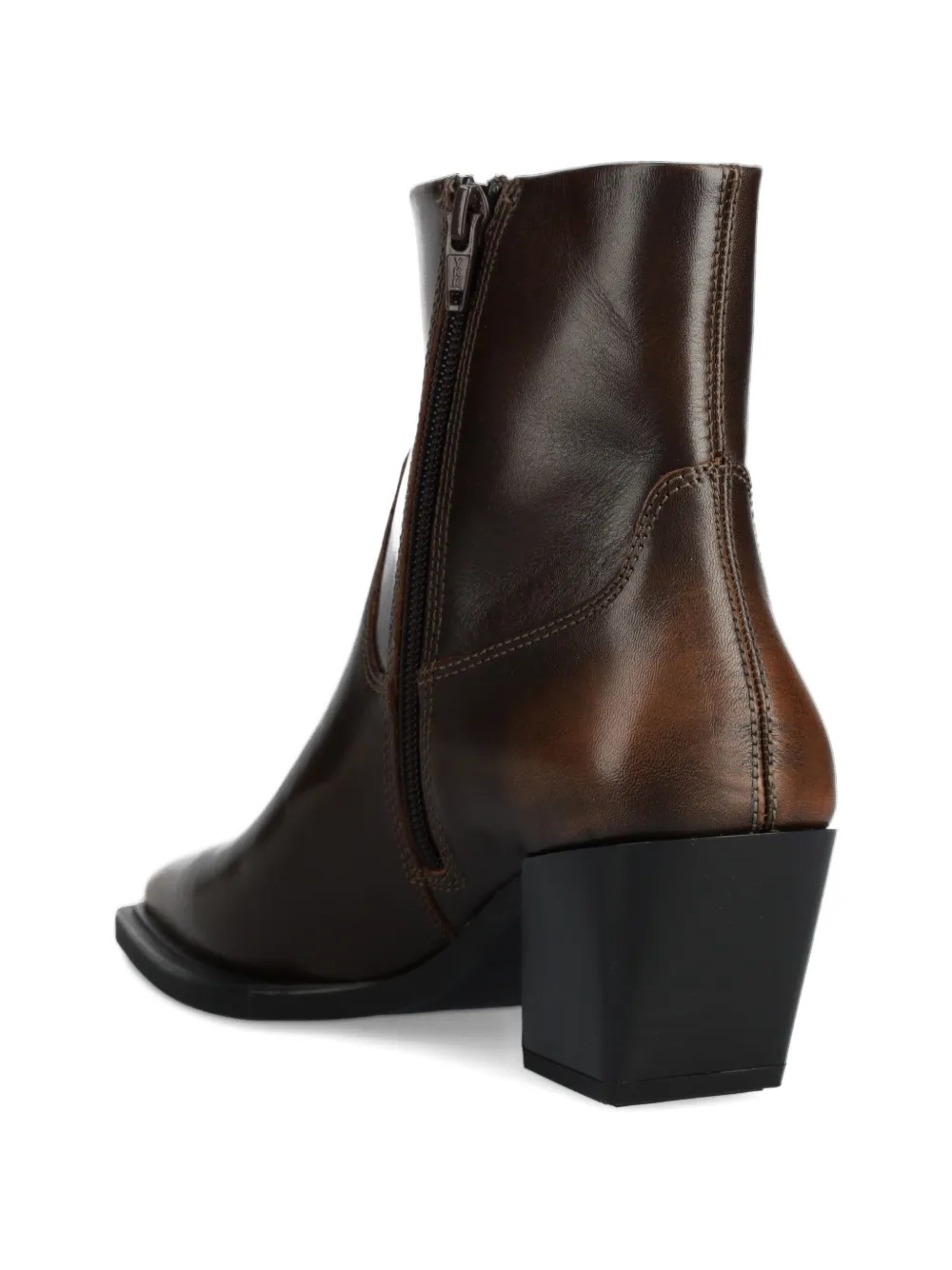 VAGABOND ALINA leren laarzen met vierkante neus Bruin