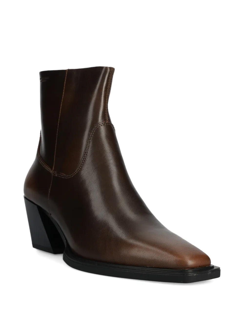 VAGABOND ALINA leren laarzen met vierkante neus Bruin