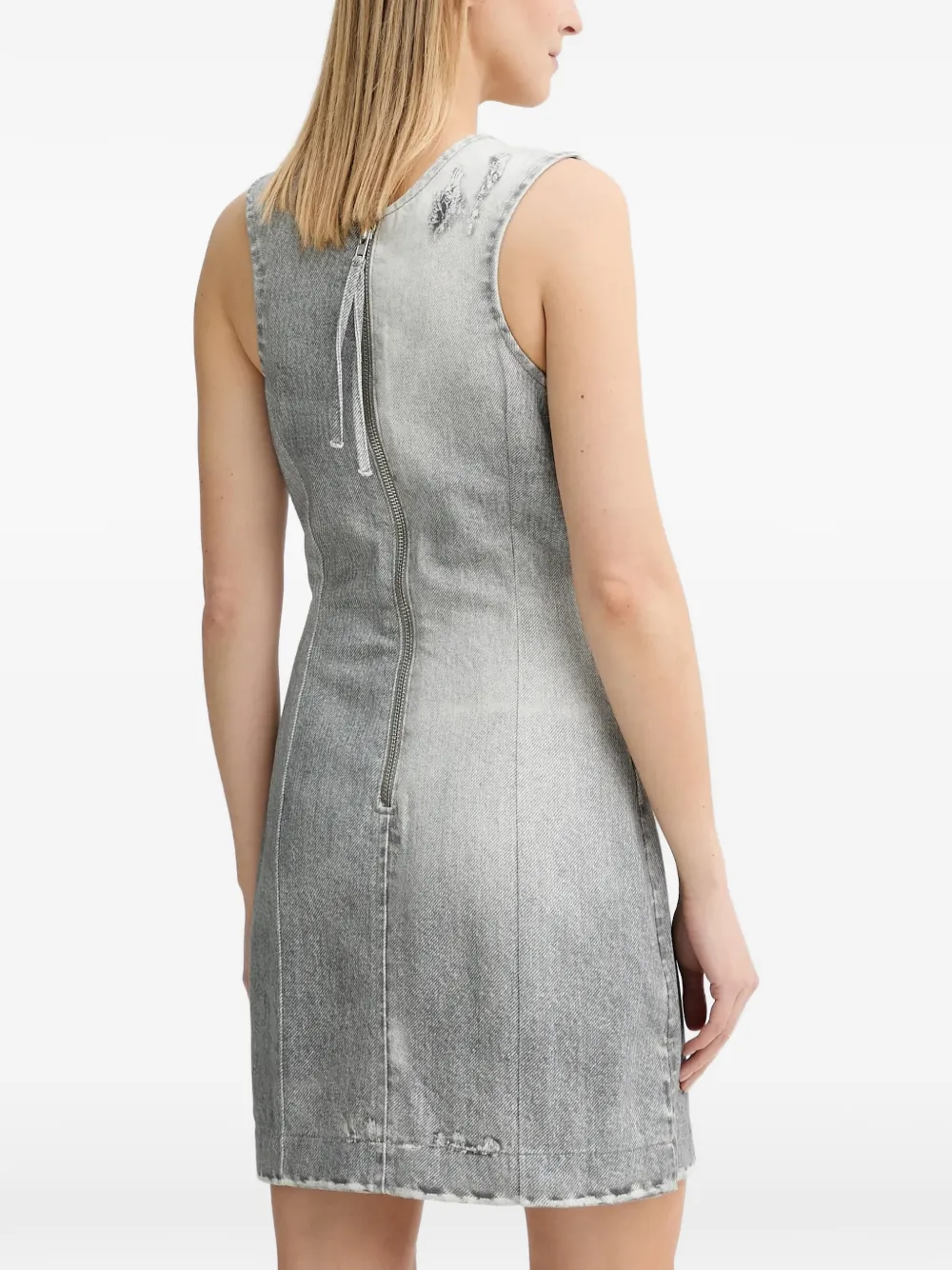  Won Hundred Allegra Distressed Zip Dress - Grey 
