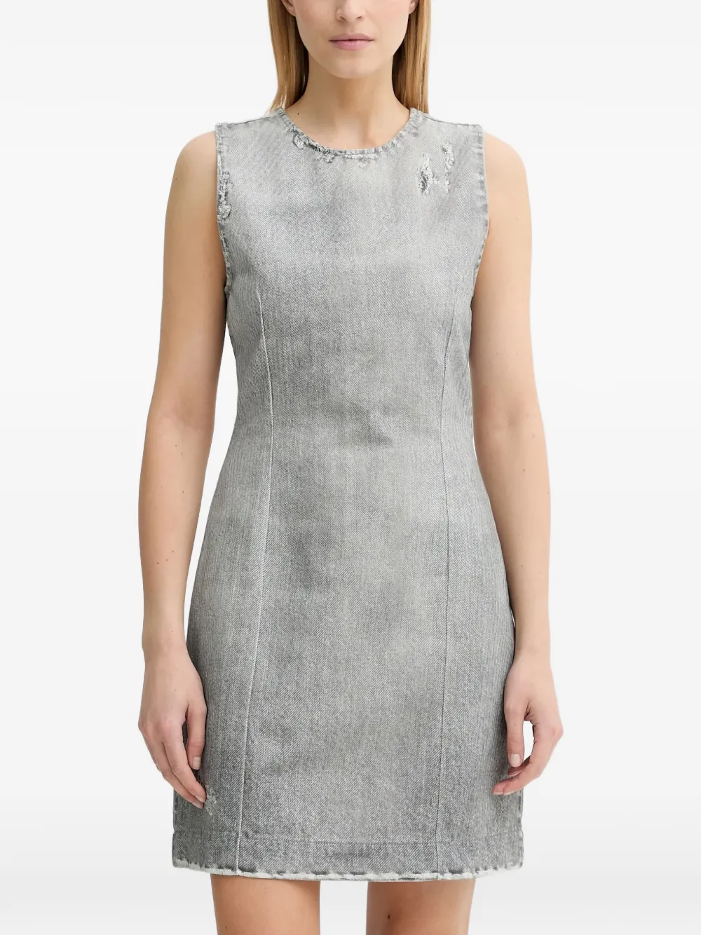Won Hundred Allegra distressed zip dress - Grigio